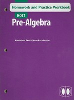 Holt Pre-Algebra Homework and Practice