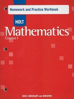 Holt Mathematics Course 1 Homework and