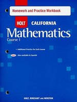 Holt California Mathematics, Course 1