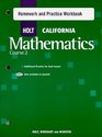 Holt California Mathmatics Course 2 Homework and